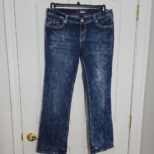 Series 31 Selena‎ Dark Blue Boot Cut Embroidered Pocket Jeans Size 13